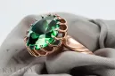Emerald Original Vintage 14K Rose Gold Ring Vintage craft vrc035r